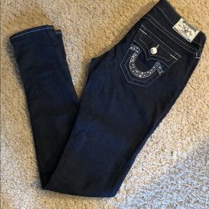 True Religion Julie jeans w/crystals 28/35